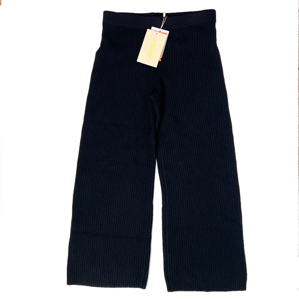 NWT Cult Gaia Kids Piper Knit Pull-on Pants Black Size 8 - Picture 3 of 10